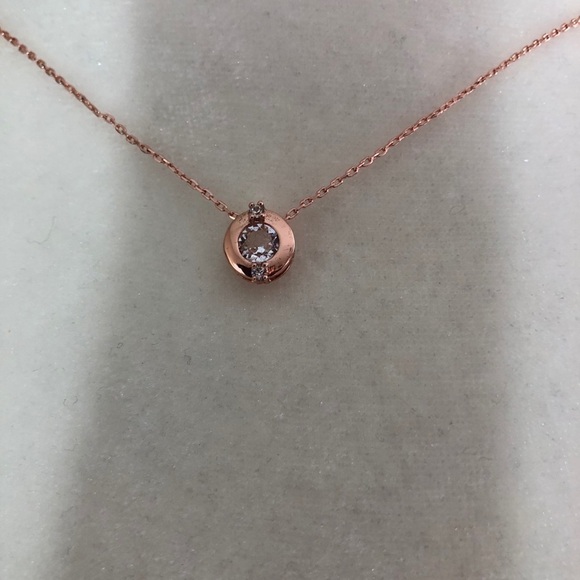 CATE & CHLOE Zara 18k Rose Gold Plated Crystal Pendant Chain Necklace - Picture 4 of 9